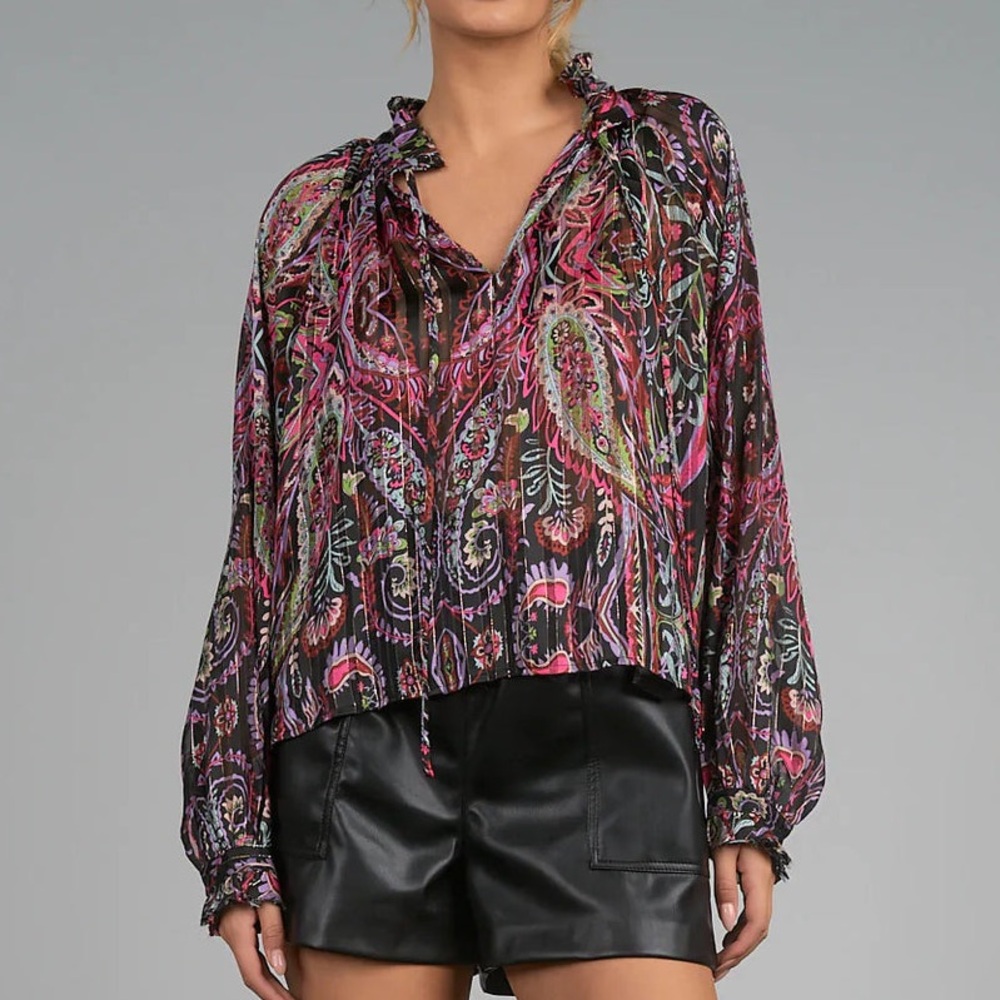 Elan Cera Paisley Blouse